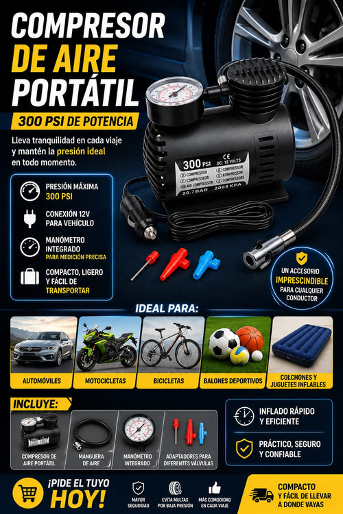 Compresor De Aire Portatil